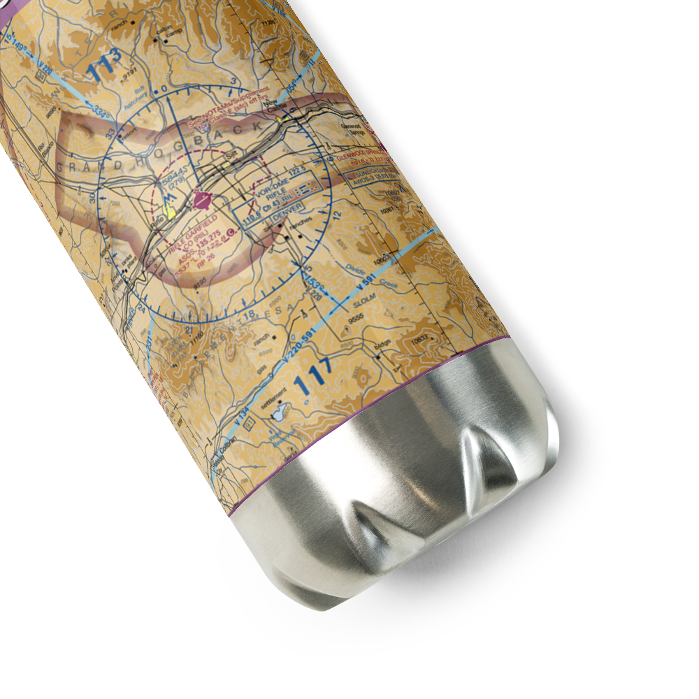 Garfield County Regional Airport (RIL) VFR Sectional Water Bottle 