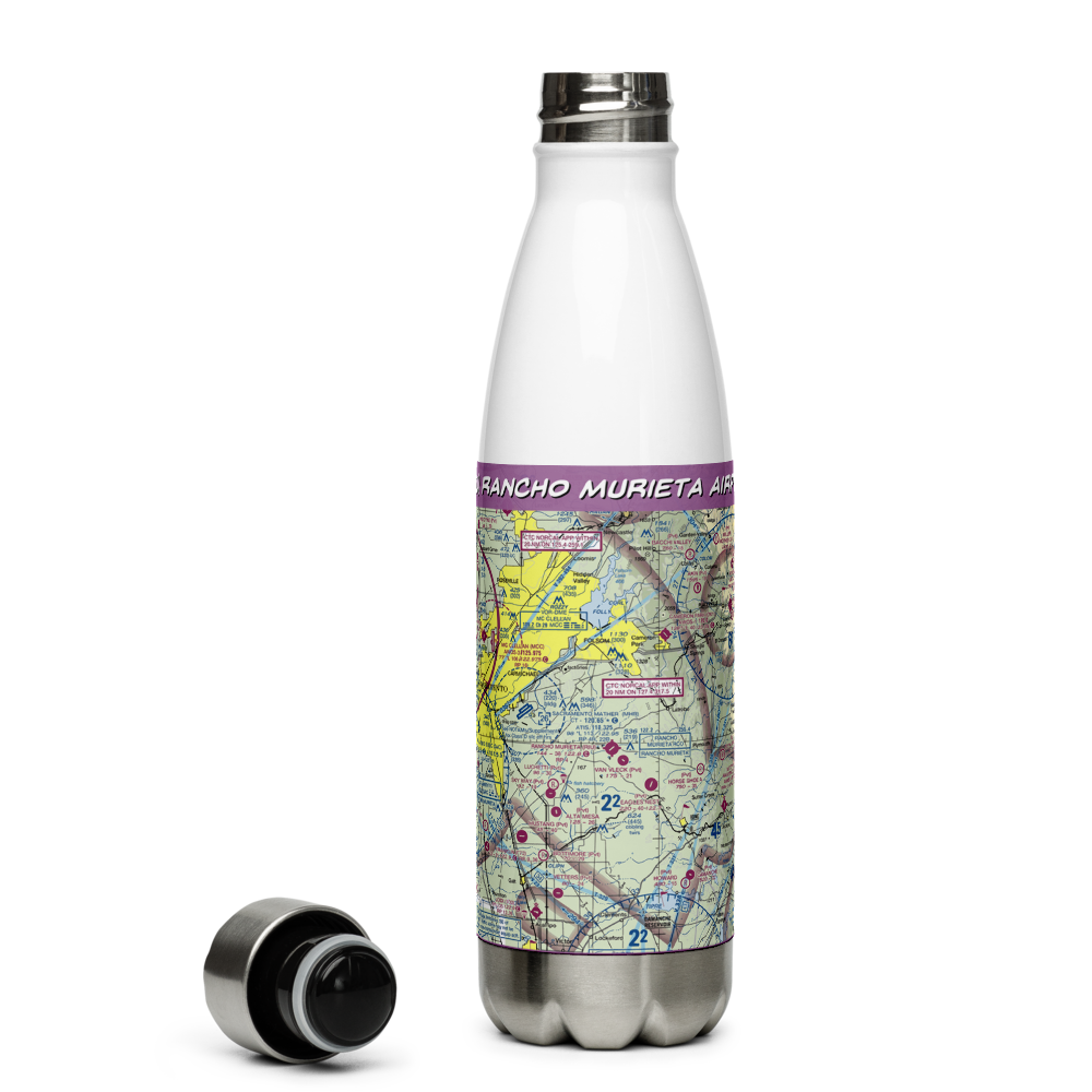 Rancho Murieta Airport (RIU) VFR Sectional Water Bottle 