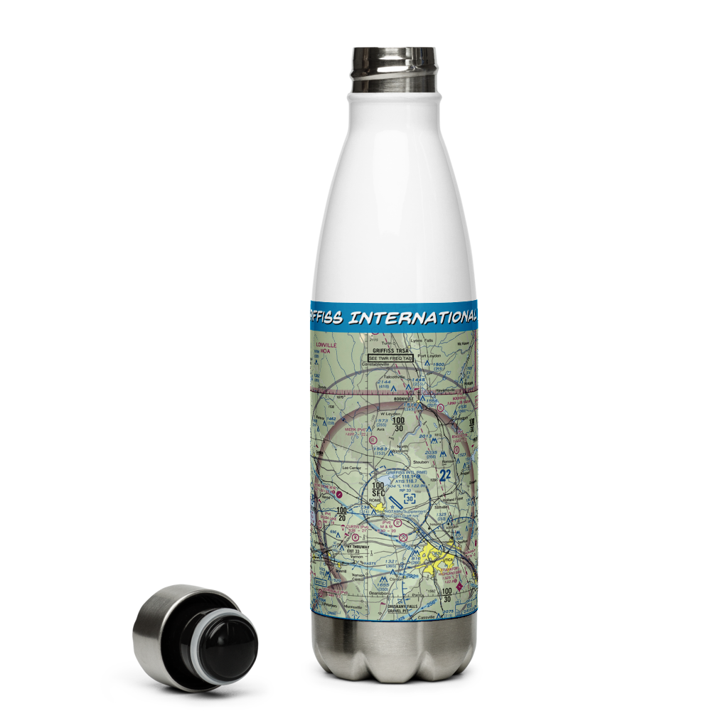Griffiss International Airport (RME) VFR Sectional Water Bottle 