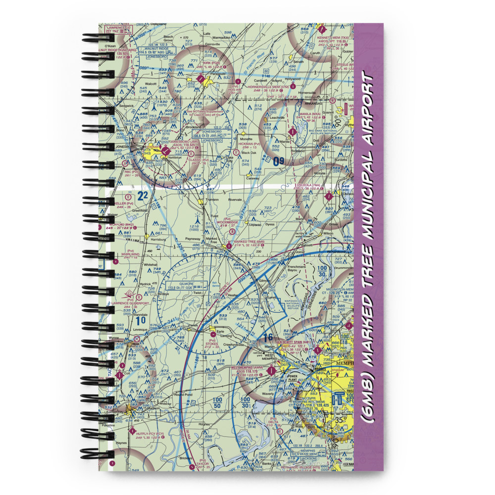 Marked Tree Municipal Airport (6M8) VFR Sectional Notebook 