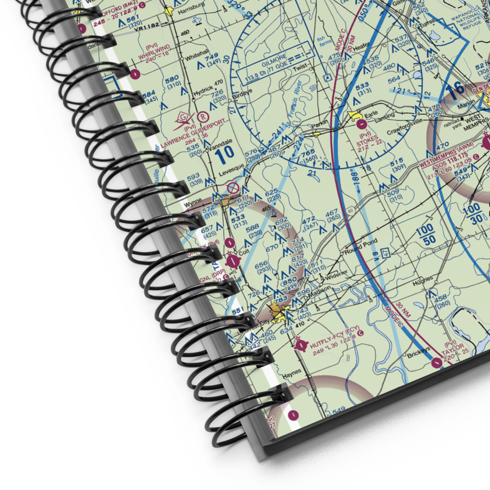 Marked Tree Municipal Airport (6M8) VFR Sectional Notebook 