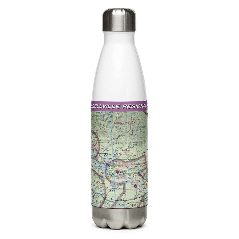 Russellville Regional Airport (RUE) VFR Sectional Water Bottle 