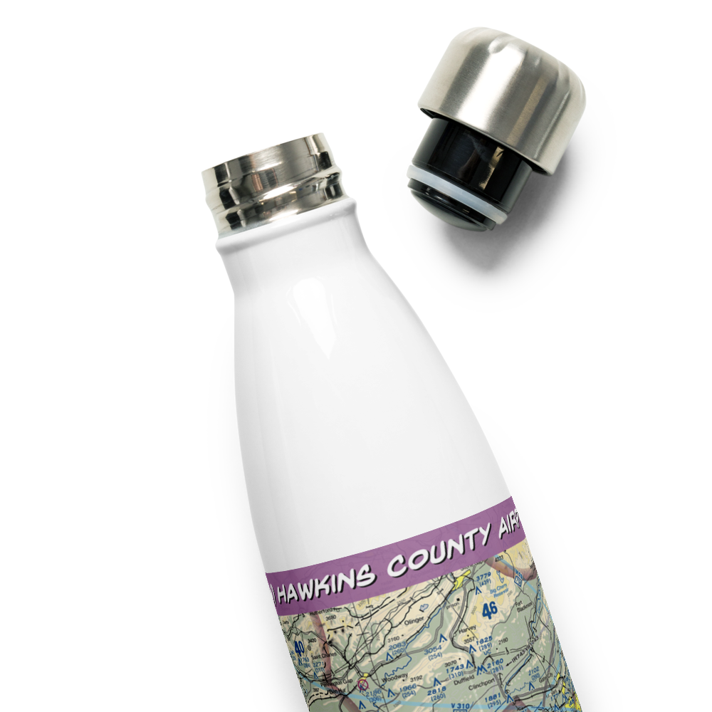 Hawkins County Airport (RVN) VFR Sectional Water Bottle 