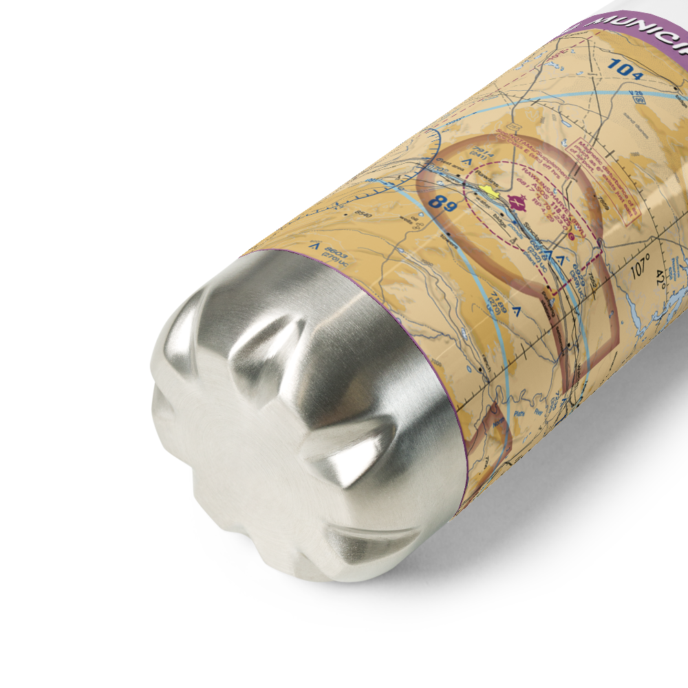 Rawlins Municipal Airport/Harvey Field (RWL) VFR Sectional Water Bottle 