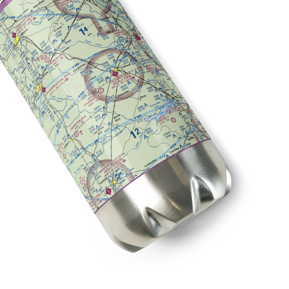 Caldwell Municipal Airport (RWV) VFR Sectional Water Bottle 