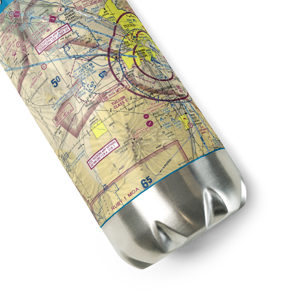 Ryan Field (RYN) VFR Sectional Water Bottle 