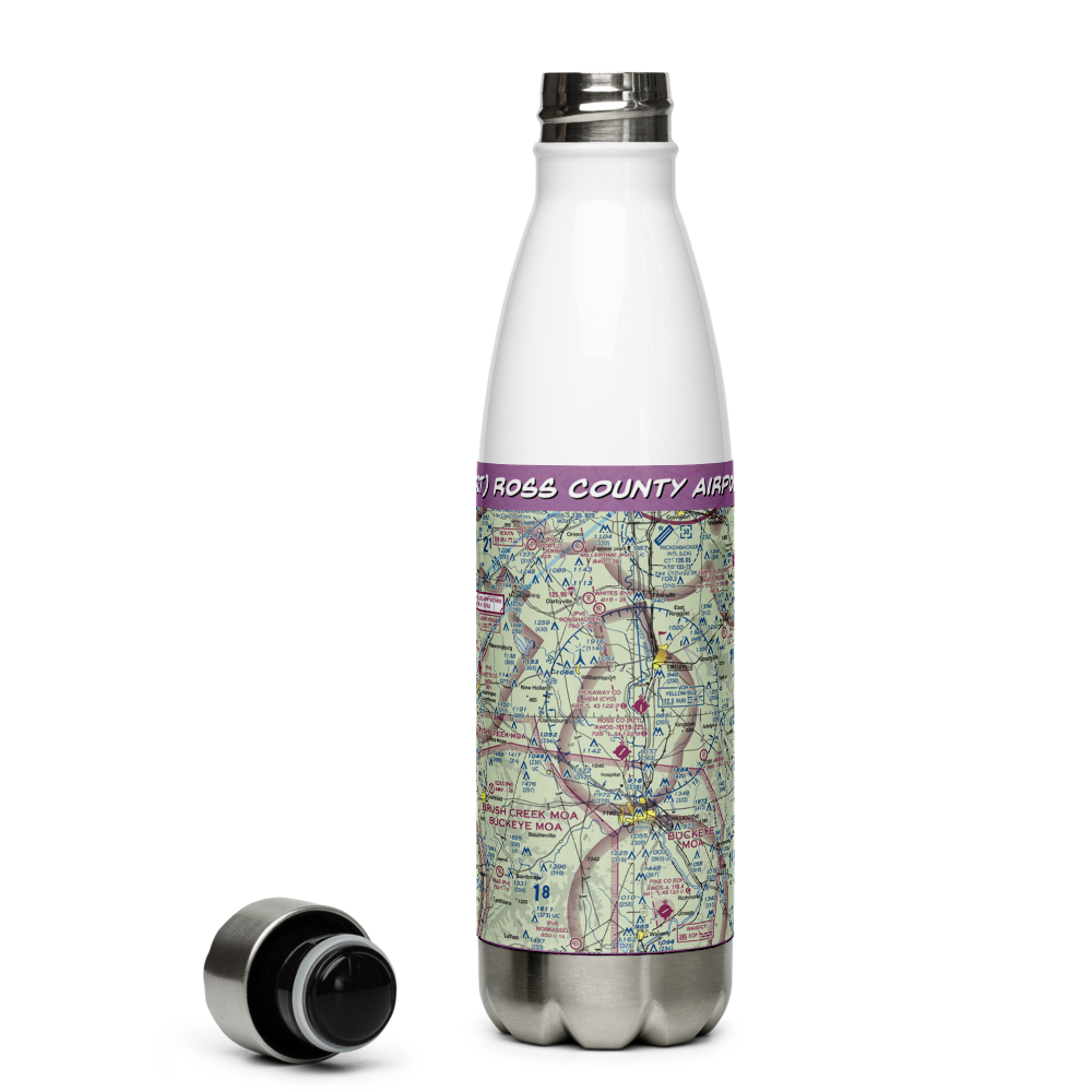 Ross County Airport (RZT) VFR Sectional Water Bottle 