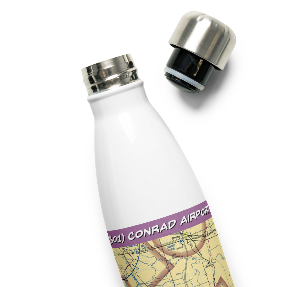 Conrad Airport (S01) VFR Sectional Water Bottle 
