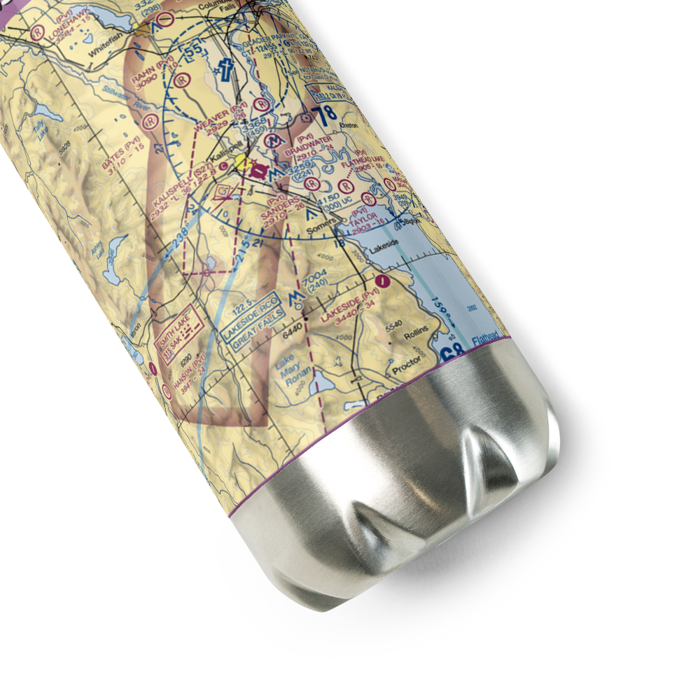 Kalispell City Airport (S27) VFR Sectional Water Bottle 