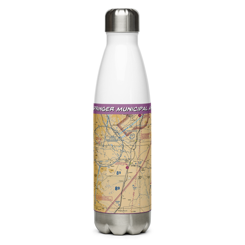 Springer Municipal Airport (S42) VFR Sectional Water Bottle 