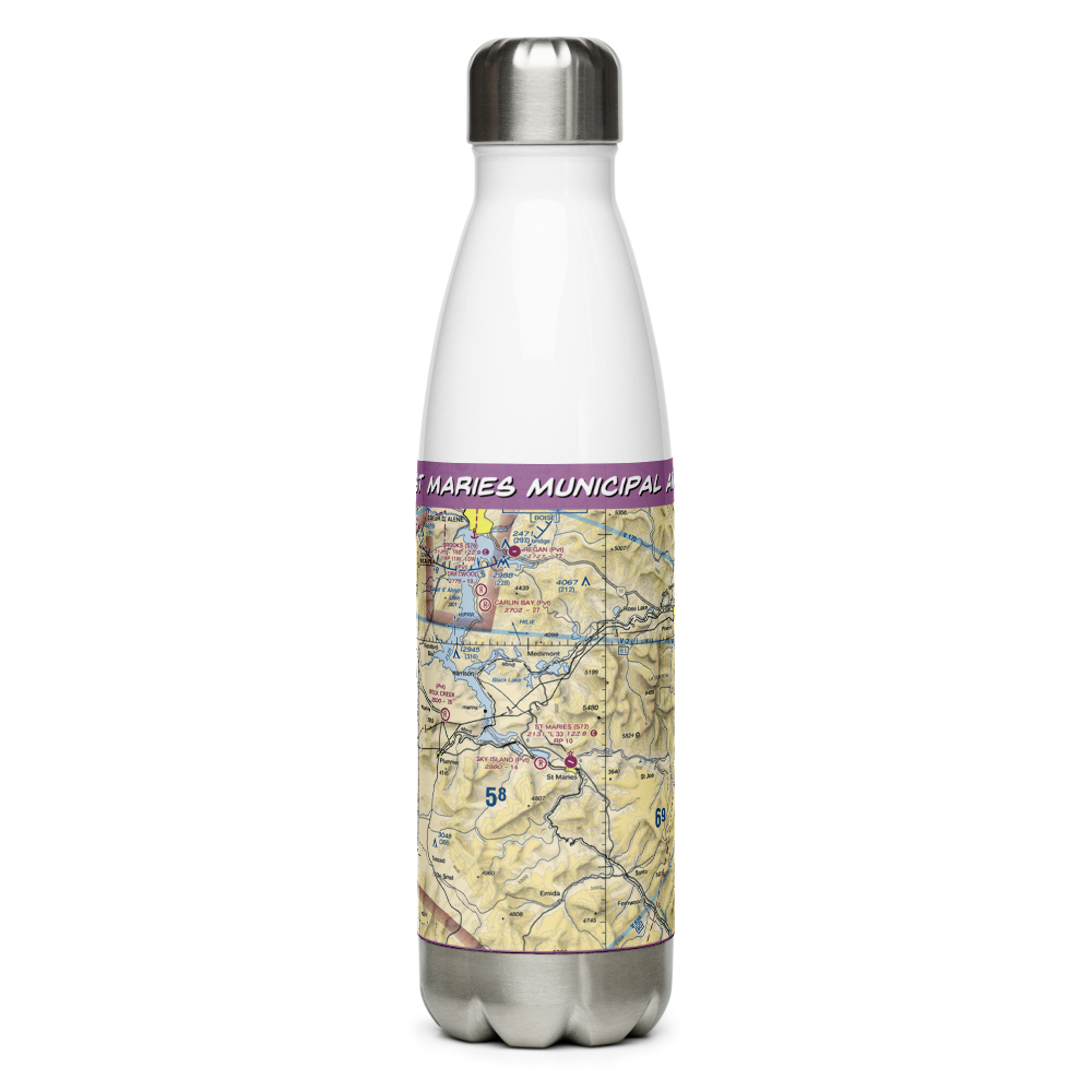 St Maries Municipal Airport (S72) VFR Sectional Water Bottle 