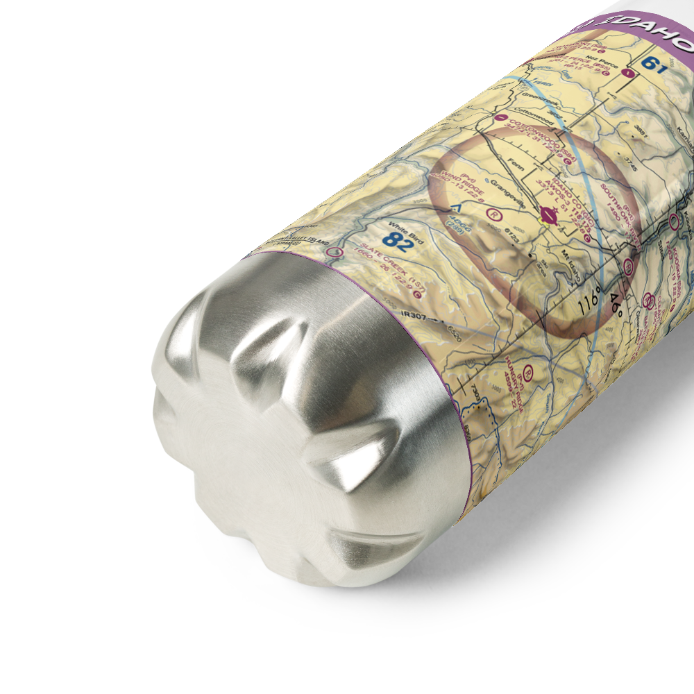 Idaho County Airport (GIC) VFR Sectional Water Bottle 