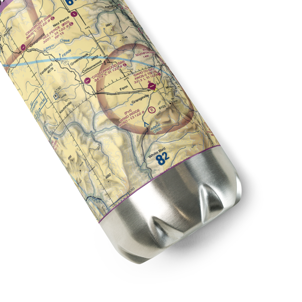 Cottonwood Municipal Airport (S84) VFR Sectional Water Bottle 