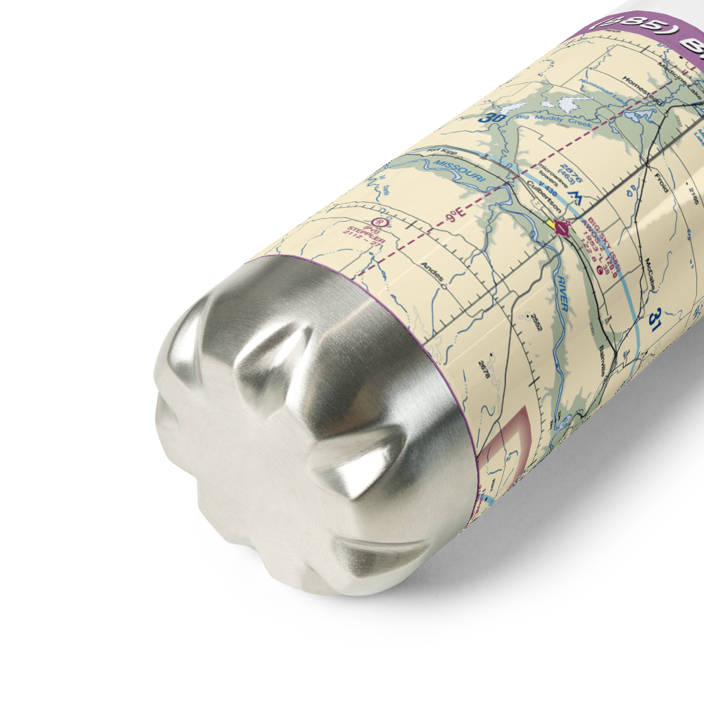 Big Sky Field (S85) VFR Sectional Water Bottle 