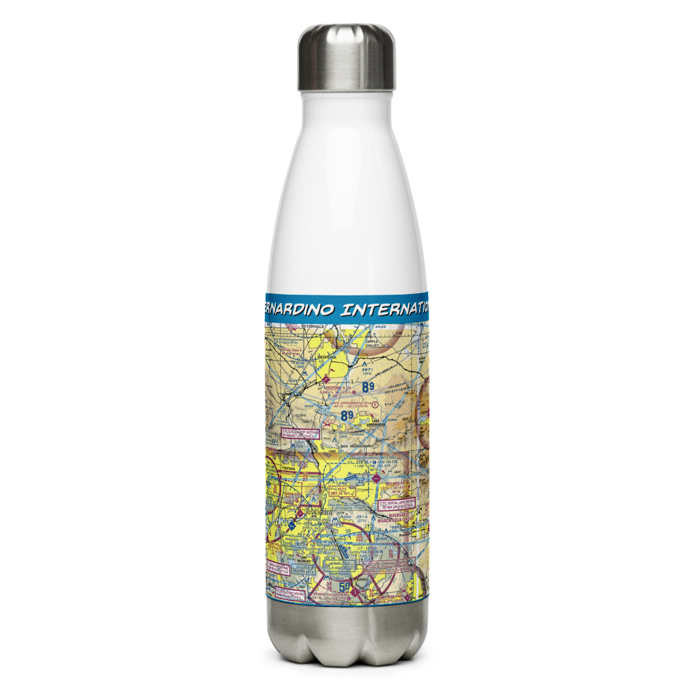 San Bernardino International Airport (SBD) VFR Sectional Water Bottle 
