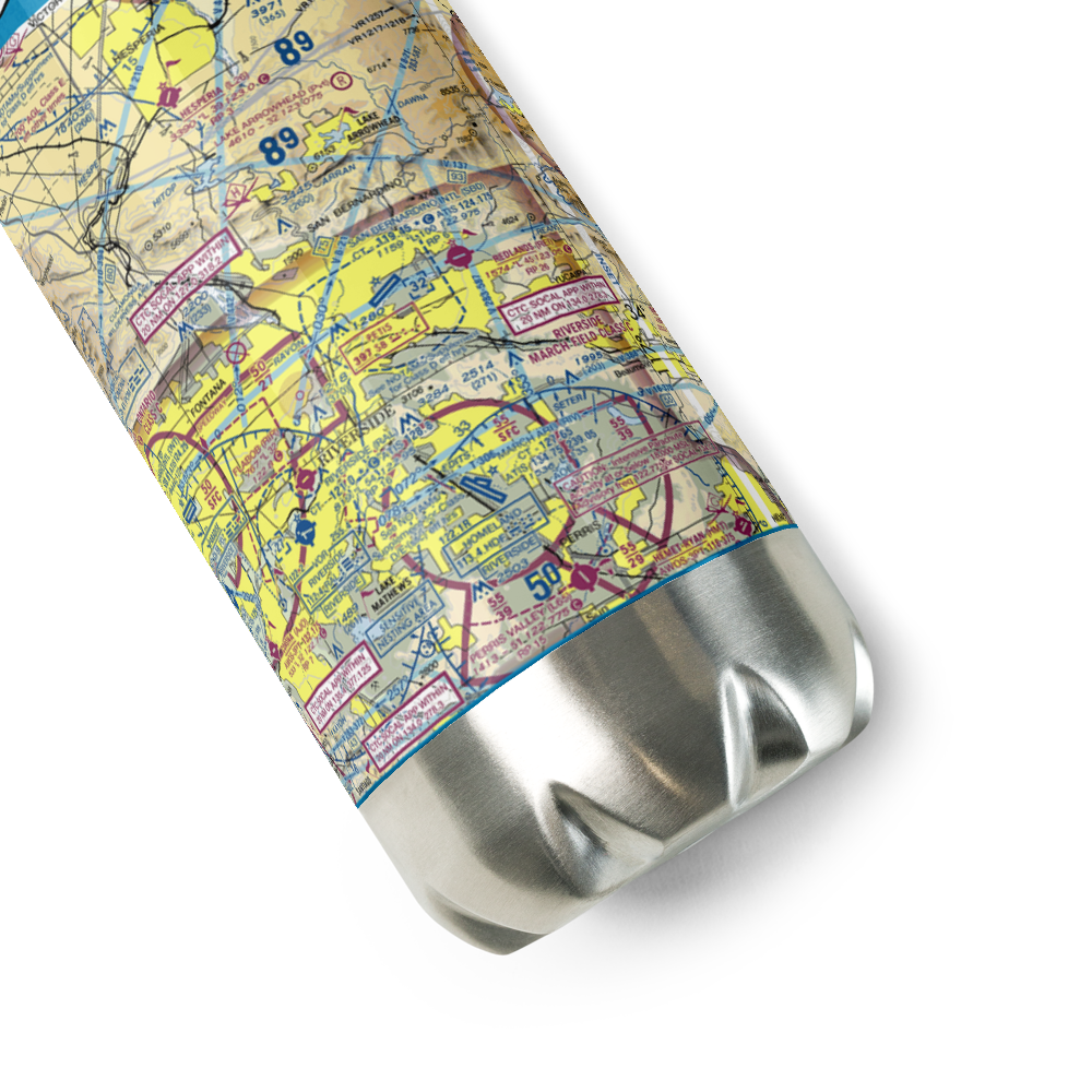 San Bernardino International Airport (SBD) VFR Sectional Water Bottle 