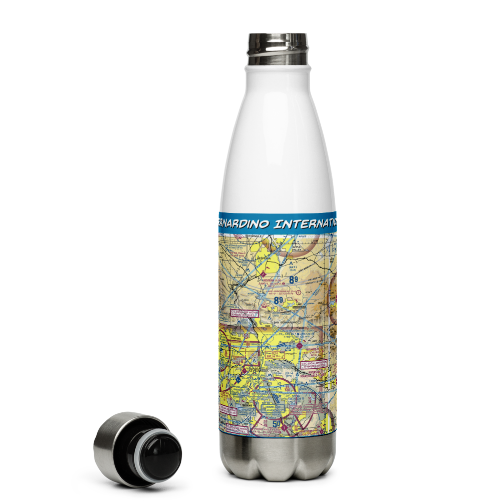 San Bernardino International Airport (SBD) VFR Sectional Water Bottle 