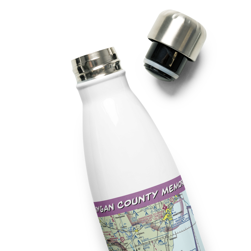 Sheboygan County Memorial Airport (SBM) VFR Sectional Water Bottle 