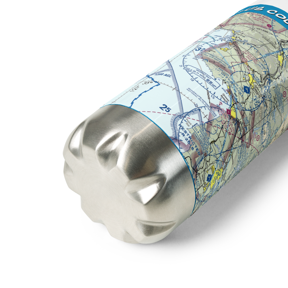 San Luis County Regional Airport (SBP) VFR Sectional Water Bottle 