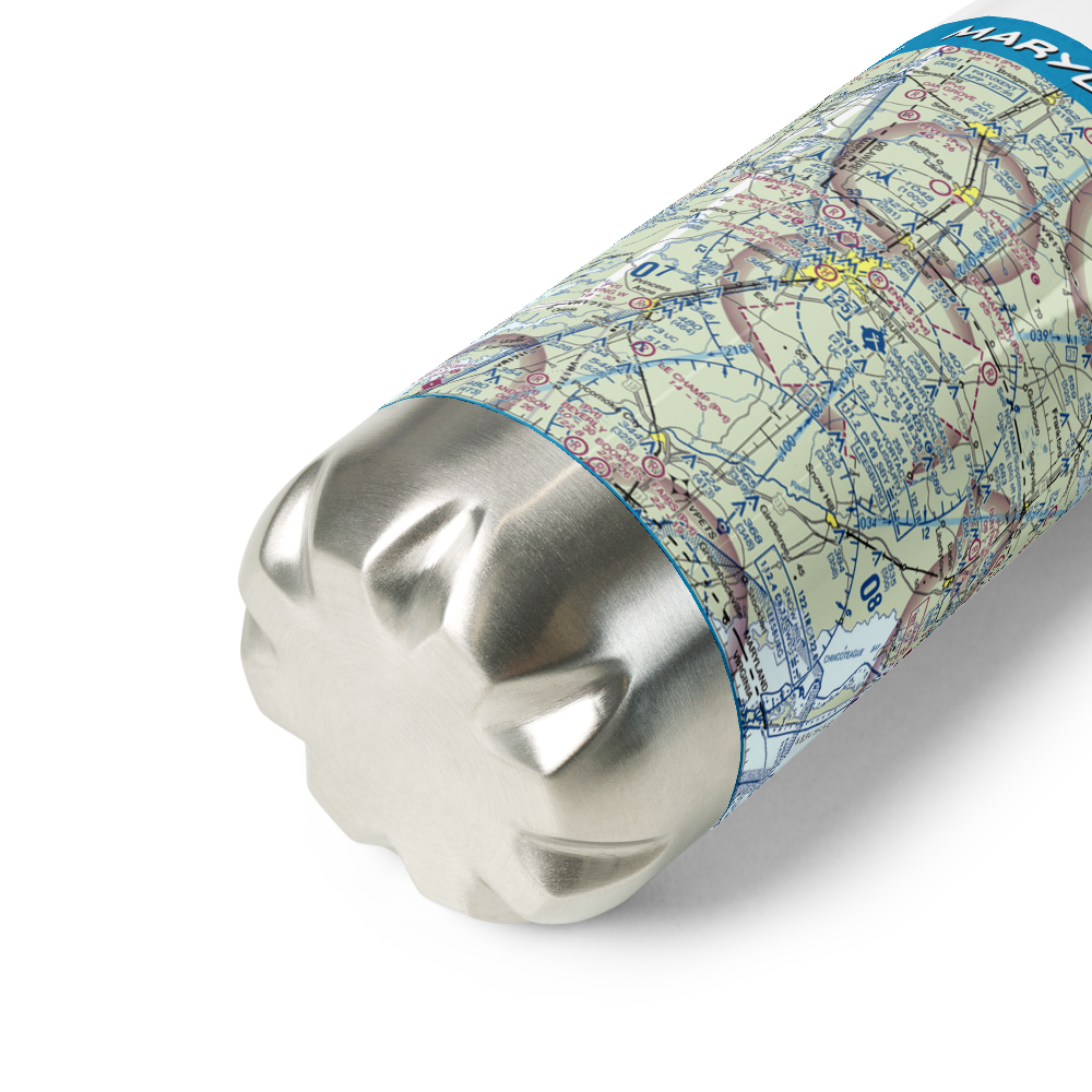 Salisbury Ocean City Wicomico Regional Airport (SBY) VFR Sectional Water Bottle 