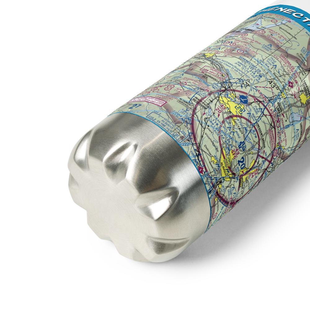 Schenectady County Airport (SCH) VFR Sectional Water Bottle 