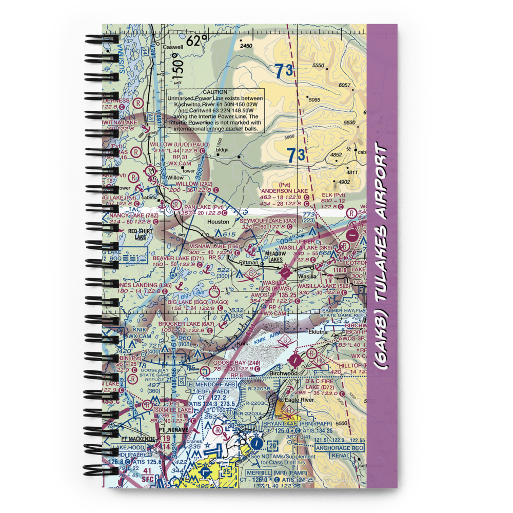 Tulakes Airport (6AK8) VFR Sectional Notebook 