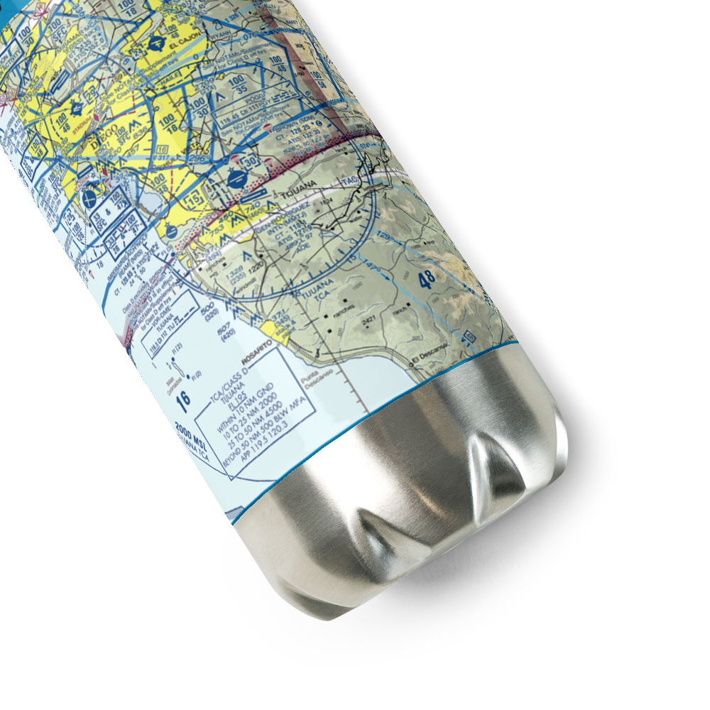 Brown Field Municipal Airport (SDM) VFR Sectional Water Bottle 