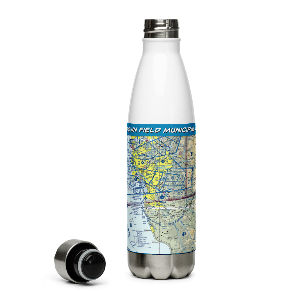 Brown Field Municipal Airport (SDM) VFR Sectional Water Bottle 