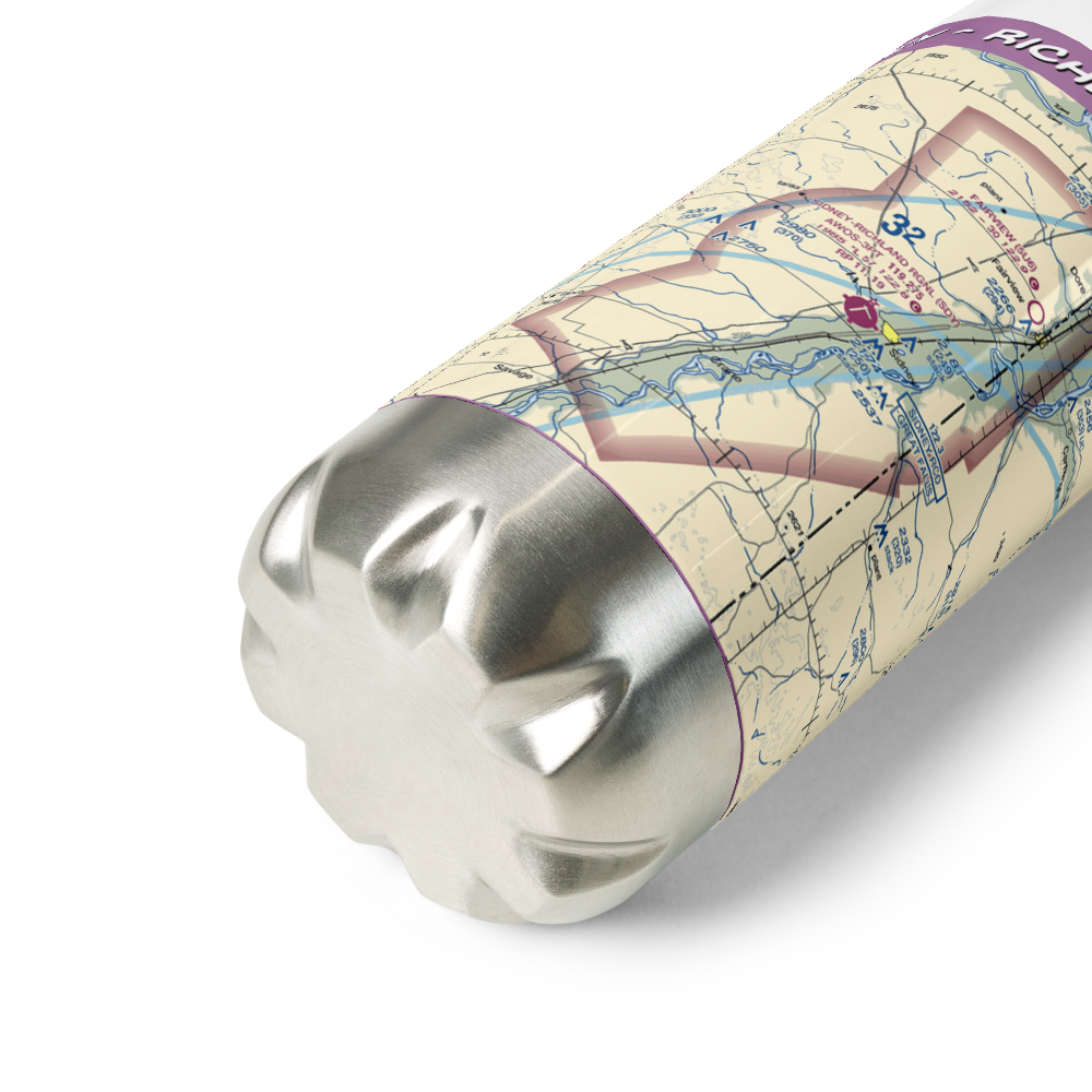 Sidney - Richland Regional Airport (SDY) VFR Sectional Water Bottle 