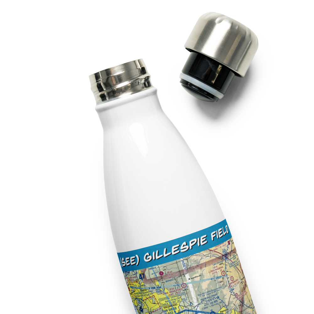 Gillespie Field (SEE) VFR Sectional Water Bottle 