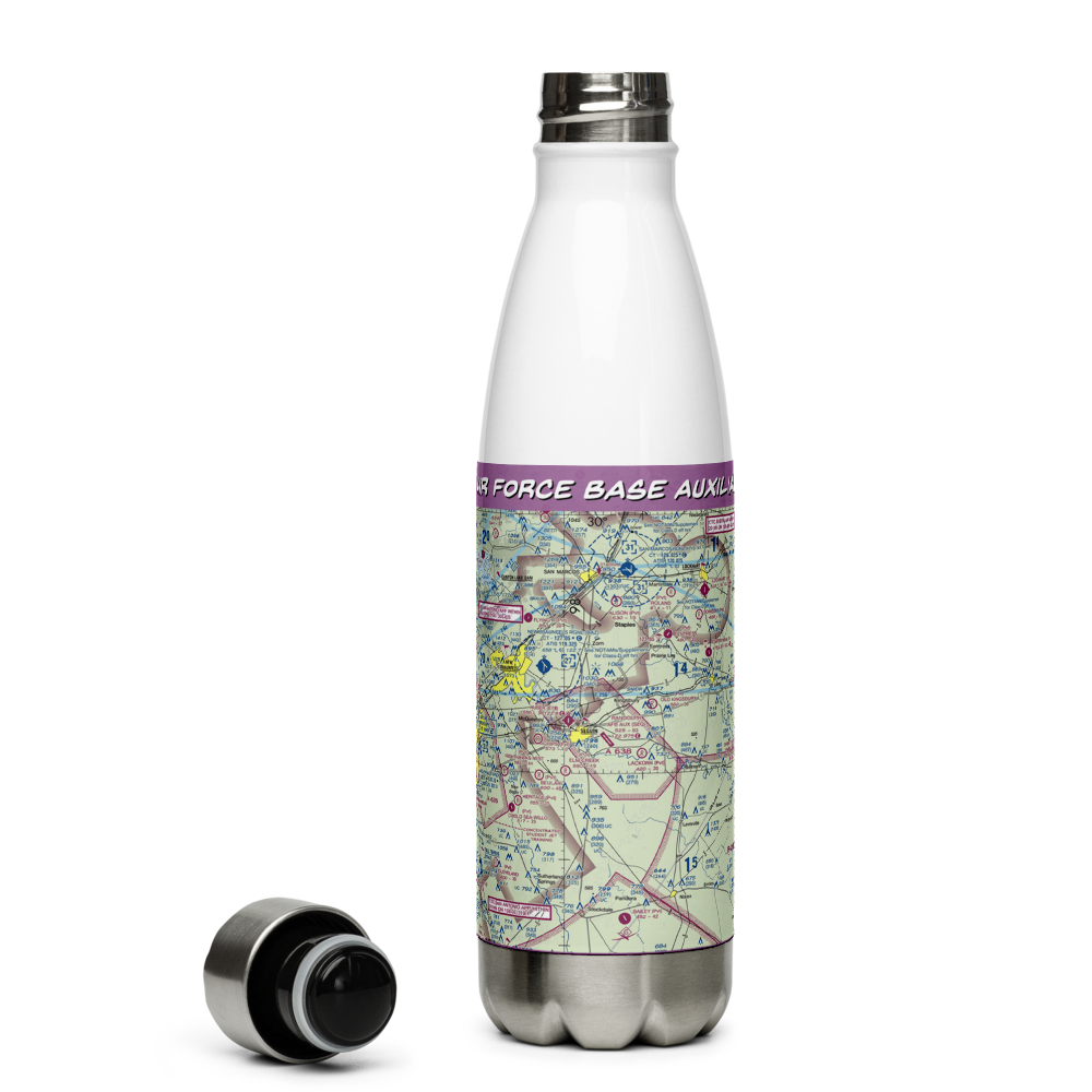 Randolph Air Force Base Auxiliary Airport (SEQ) VFR Sectional Water Bottle 