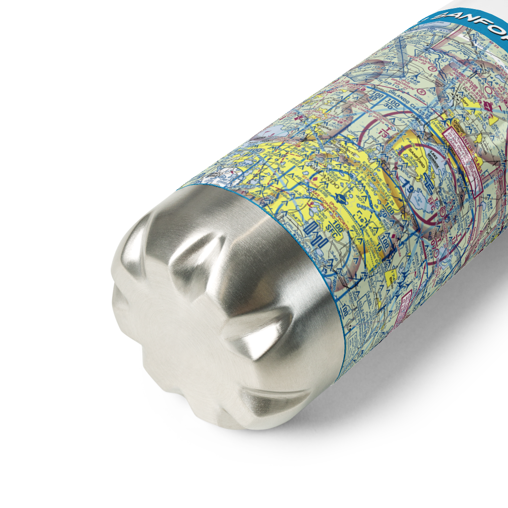Orlando Sanford International Airport (SFB) VFR Sectional Water Bottle 