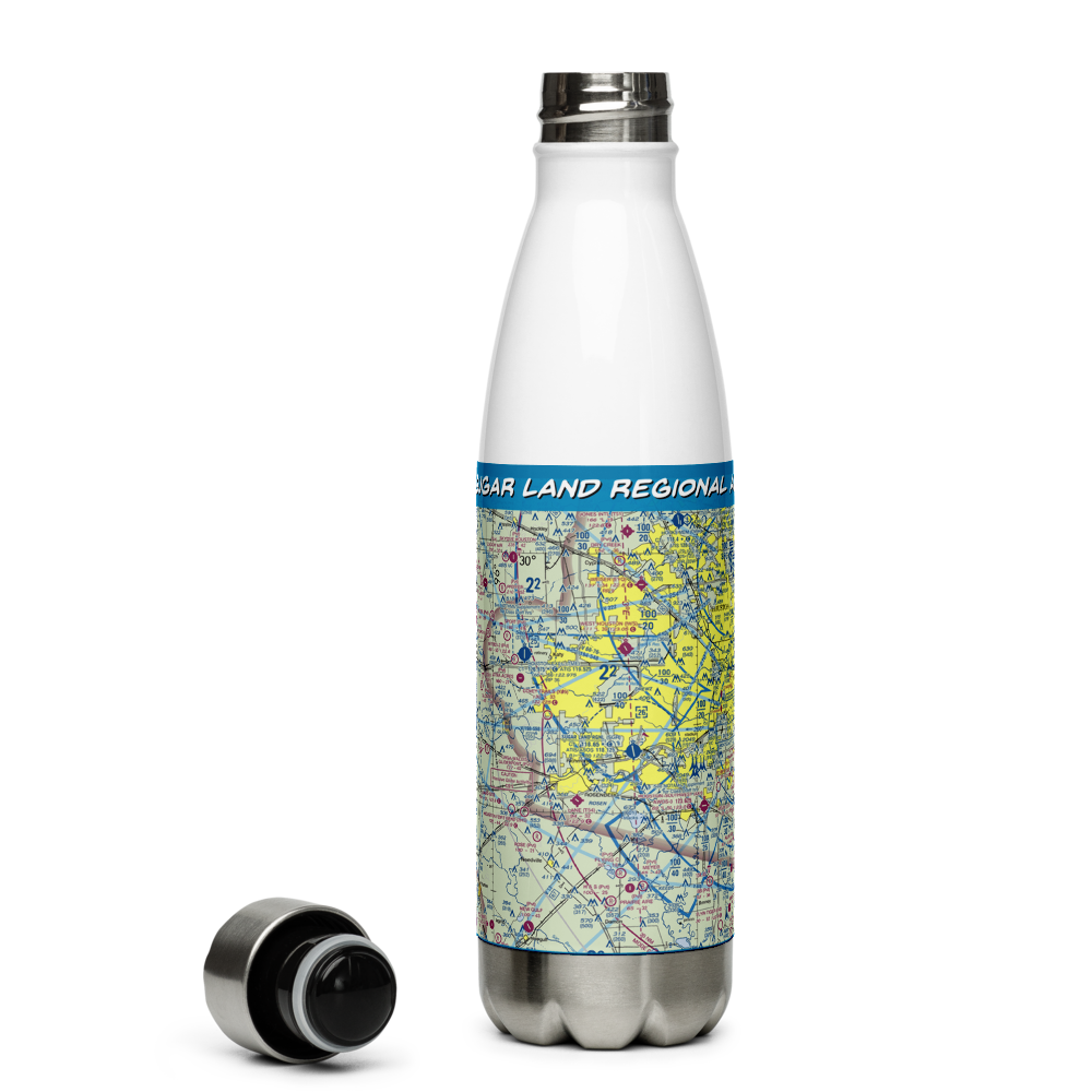 Sugar Land Regional Airport (SGR) VFR Sectional Water Bottle 