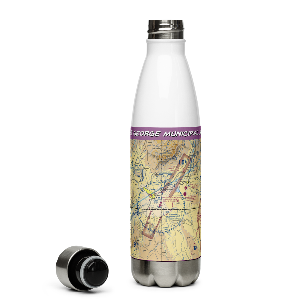 St George Municipal Airport (SGU) VFR Sectional Water Bottle 