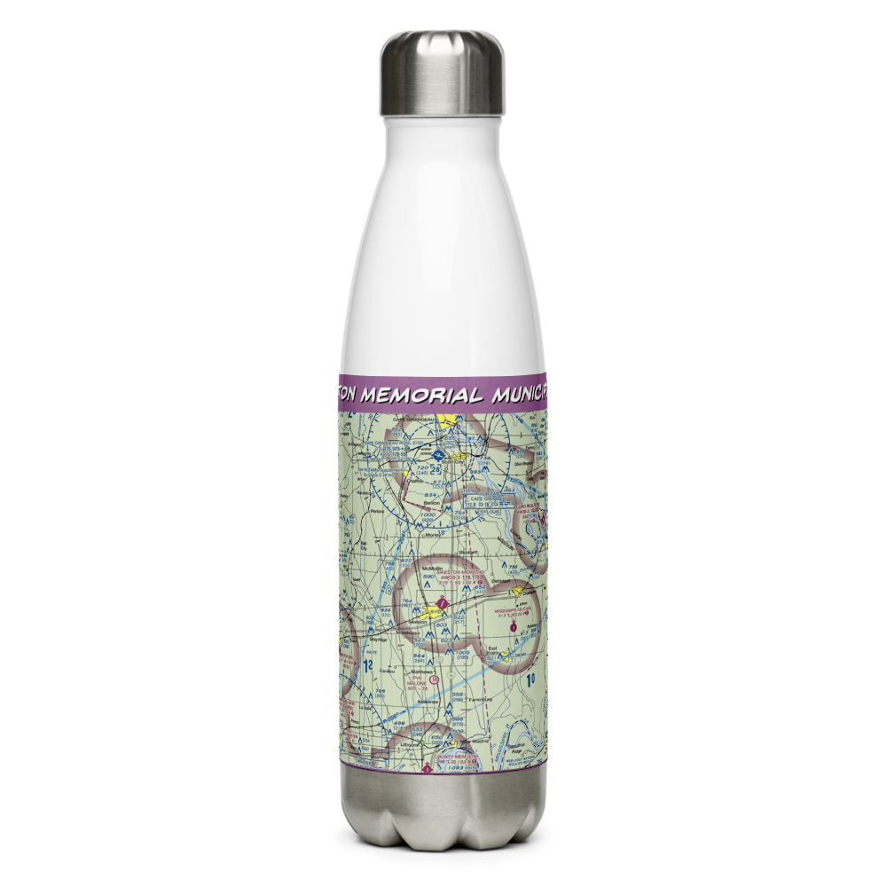 Sikeston Memorial Municipal Airport (SIK) VFR Sectional Water Bottle 