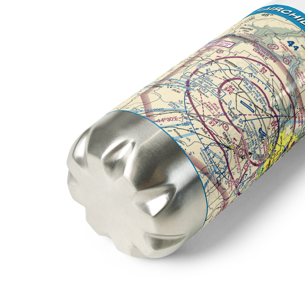 Fairchild Air Force Base (SKA) VFR Sectional Water Bottle 