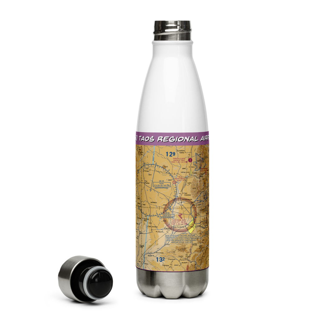 Taos Regional Airport (SKX) VFR Sectional Water Bottle 