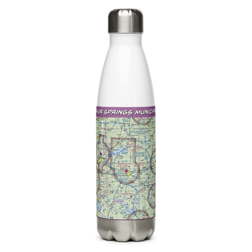 Sulphur Springs Municipal Airport (SLR) VFR Sectional Water Bottle 