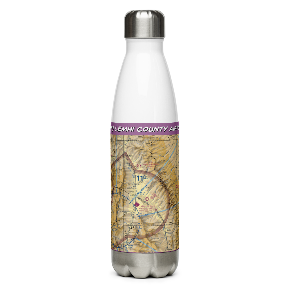 Lemhi County Airport (SMN) VFR Sectional Water Bottle 