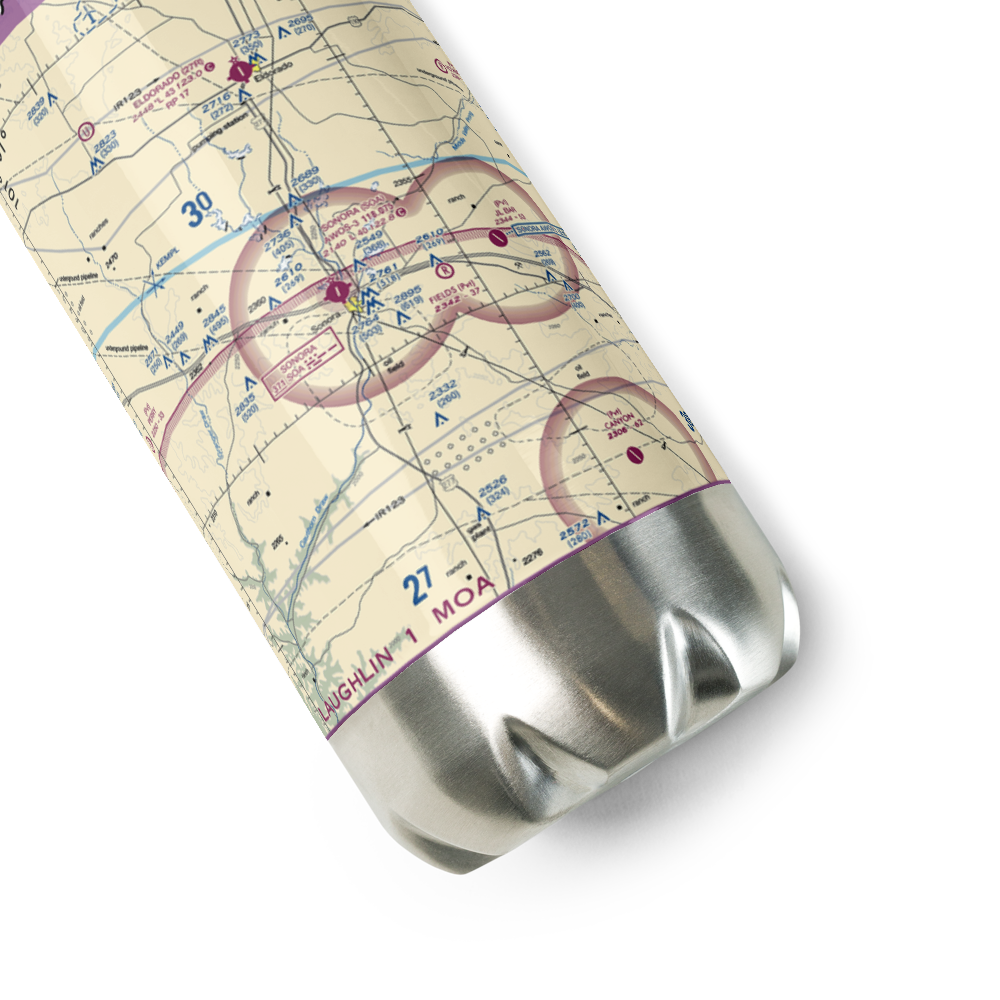 Sonora Municipal Airport (SOA) VFR Sectional Water Bottle 