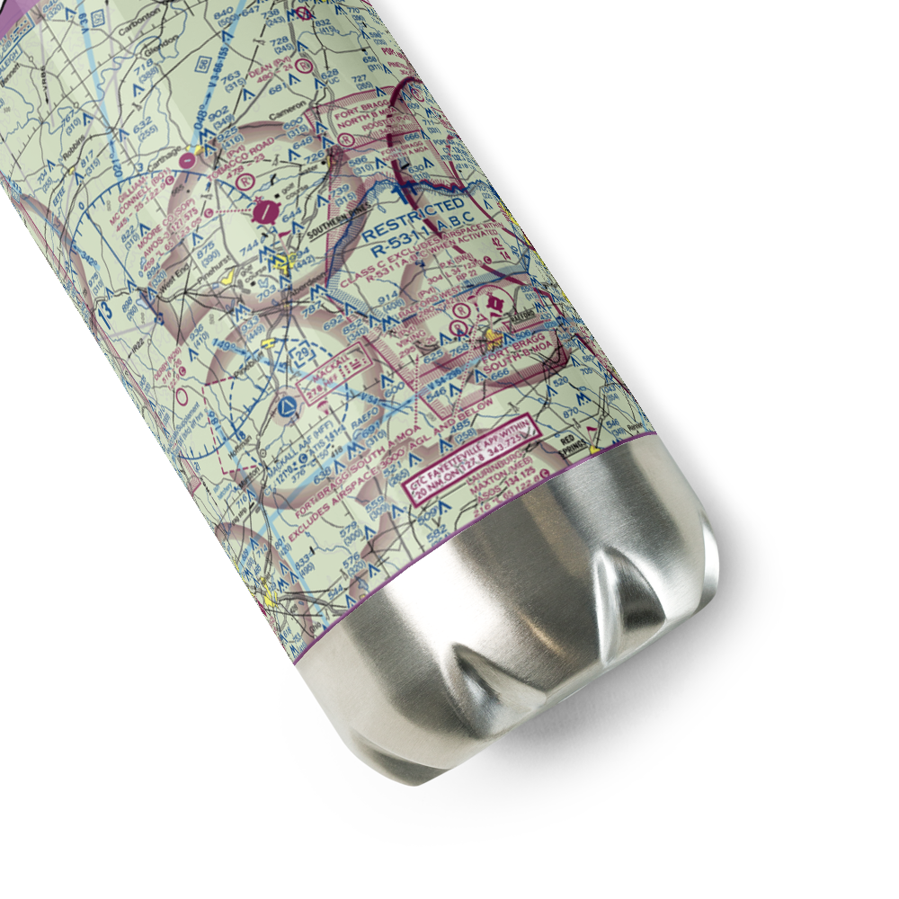 Moore County Airport (SOP) VFR Sectional Water Bottle 