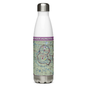 Spencer Municipal Airport (SPW) VFR Sectional Water Bottle