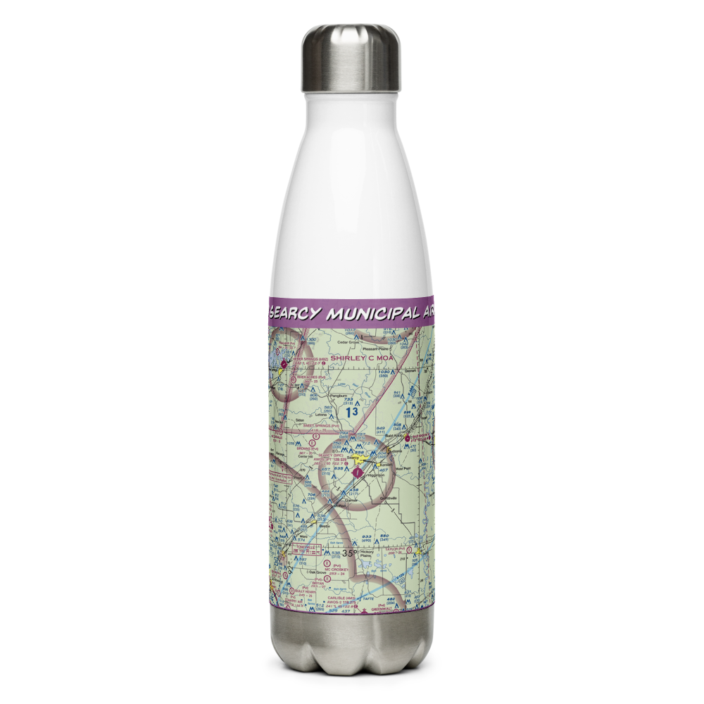 Searcy Municipal Airport (SRC) VFR Sectional Water Bottle 