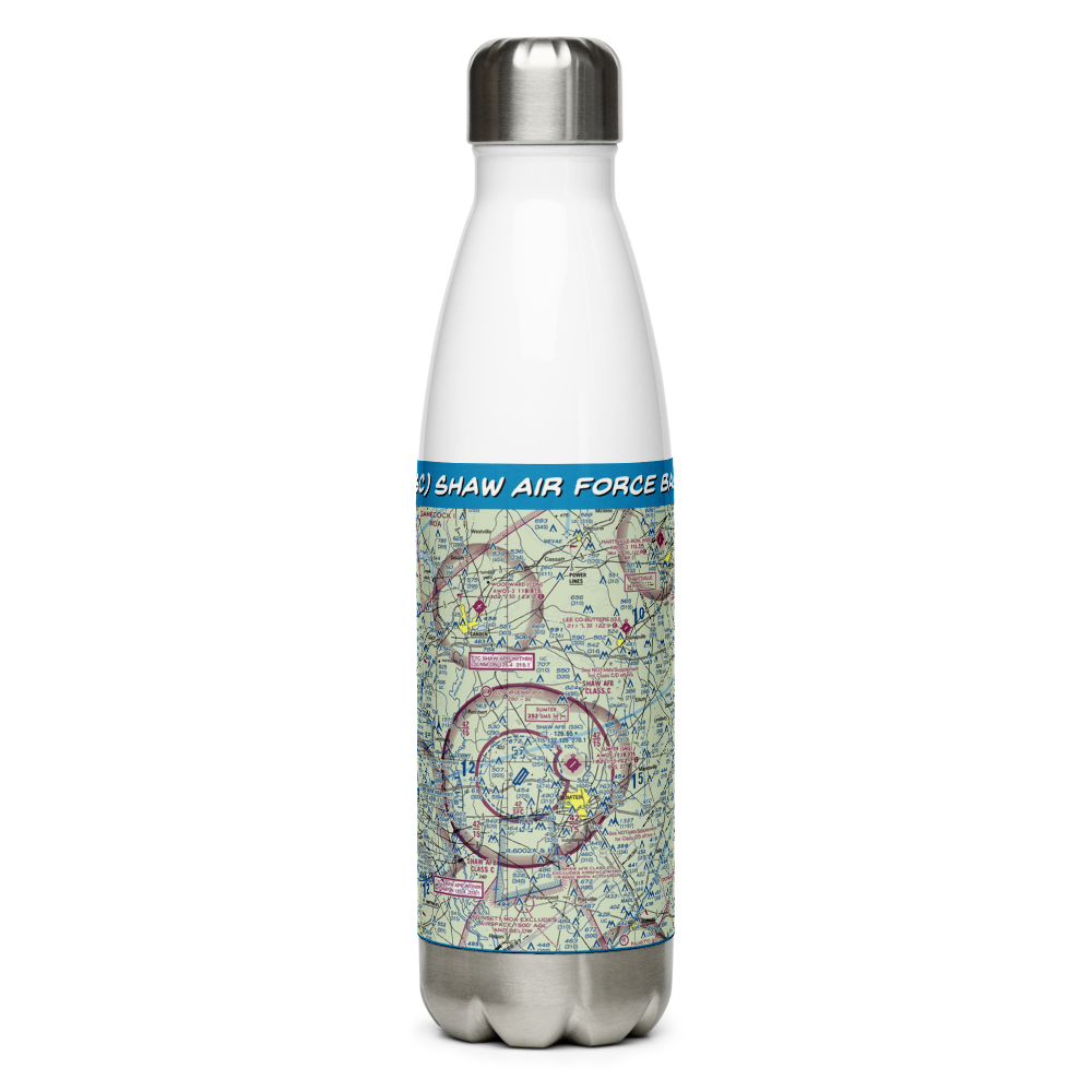 Shaw Air Force Base (SSC) VFR Sectional Water Bottle 