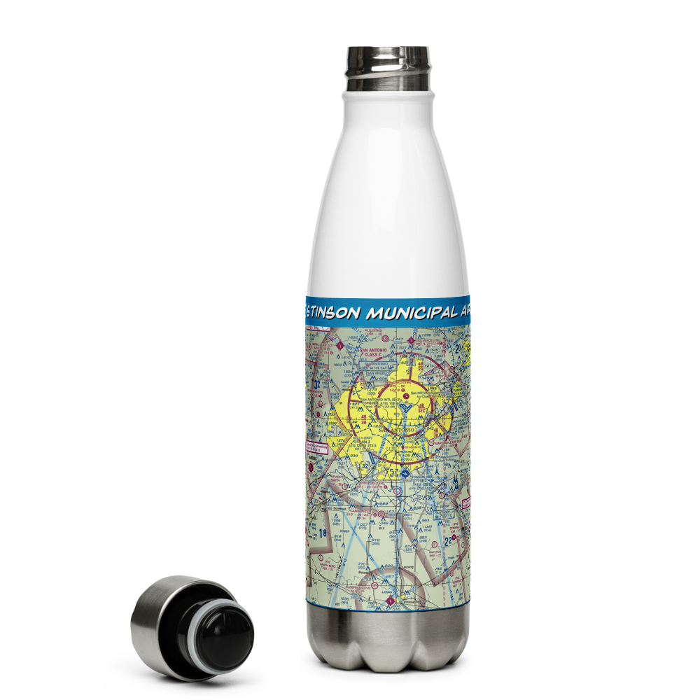 Stinson Municipal Airport (SSF) VFR Sectional Water Bottle 