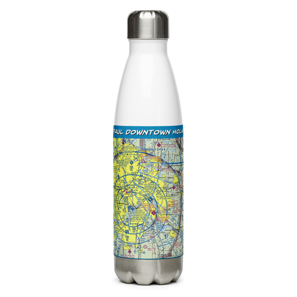 St Paul Downtown Holman Field (STP) VFR Sectional Water Bottle 