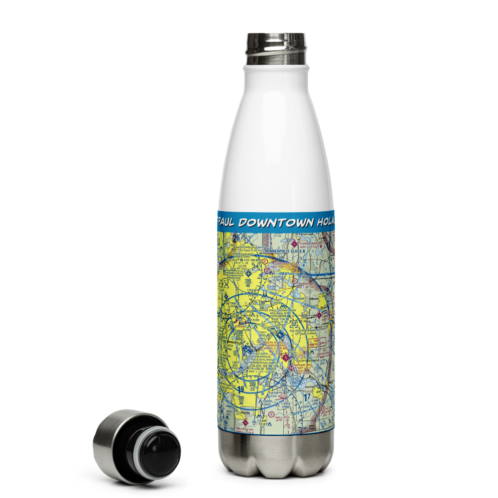 St Paul Downtown Holman Field (STP) VFR Sectional Water Bottle 