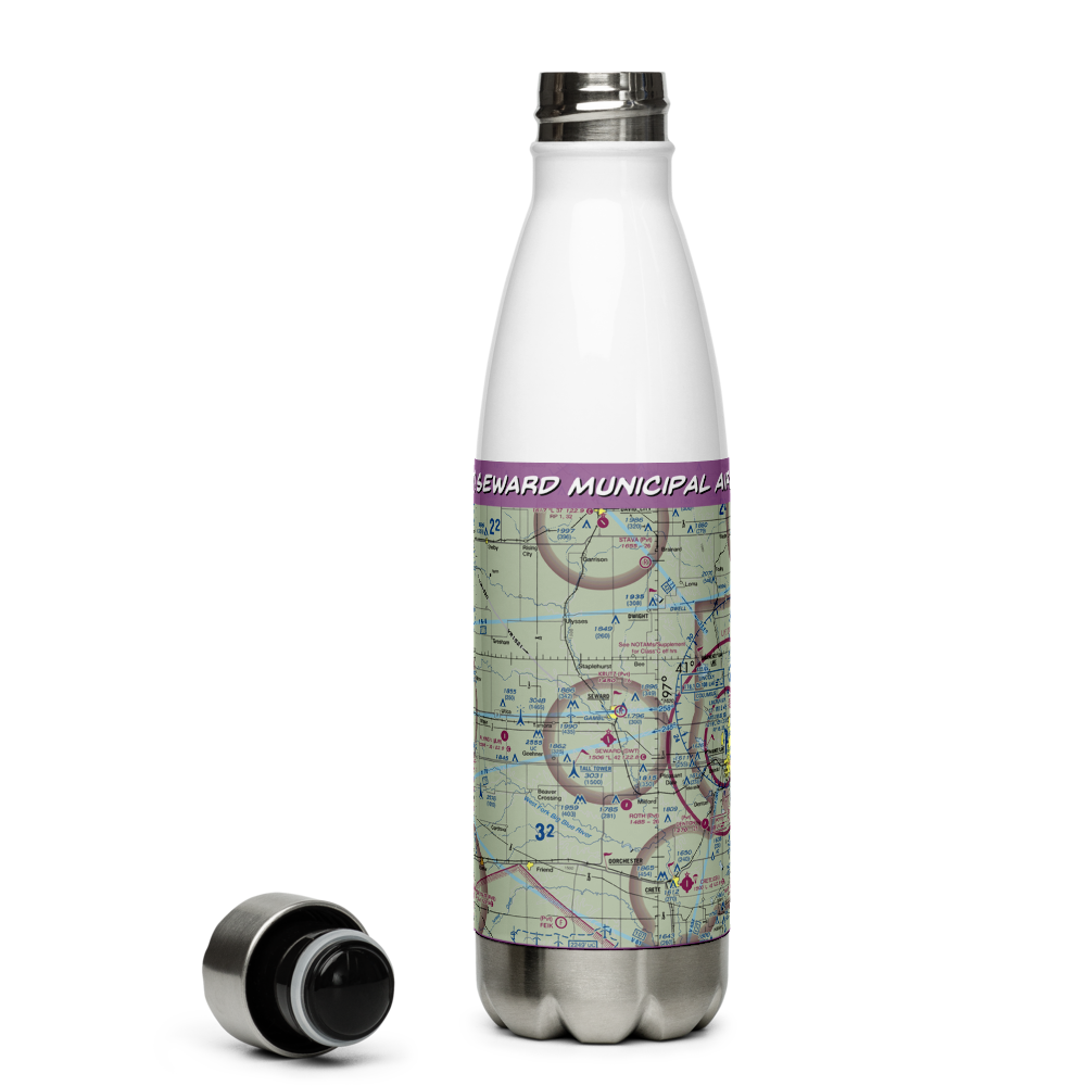 Seward Municipal Airport (SWT) VFR Sectional Water Bottle 