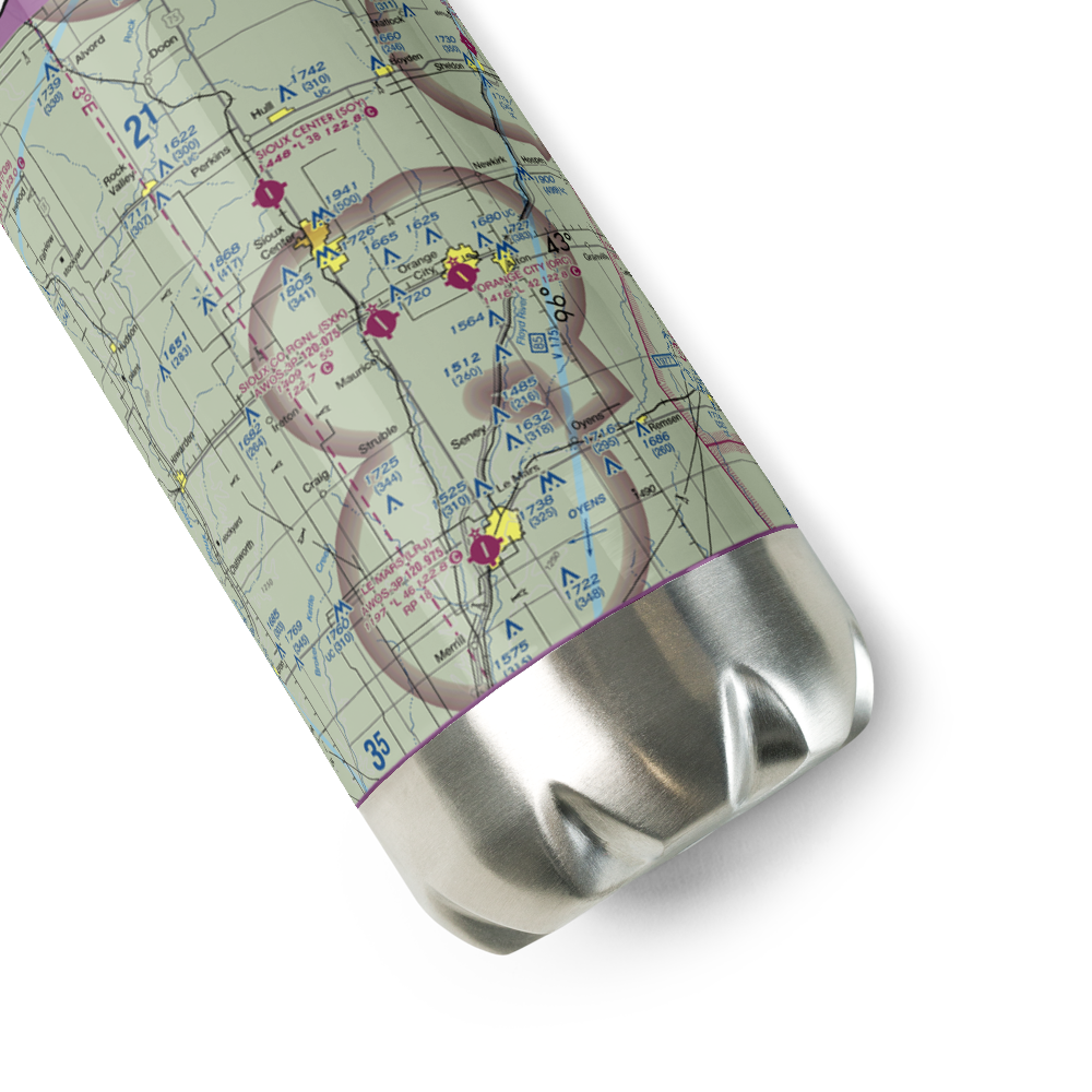Sioux County Regional Airport (SXK) VFR Sectional Water Bottle 