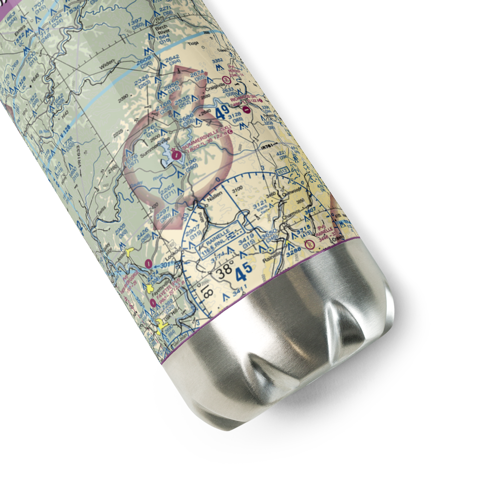 Summersville Airport (SXL) VFR Sectional Water Bottle 